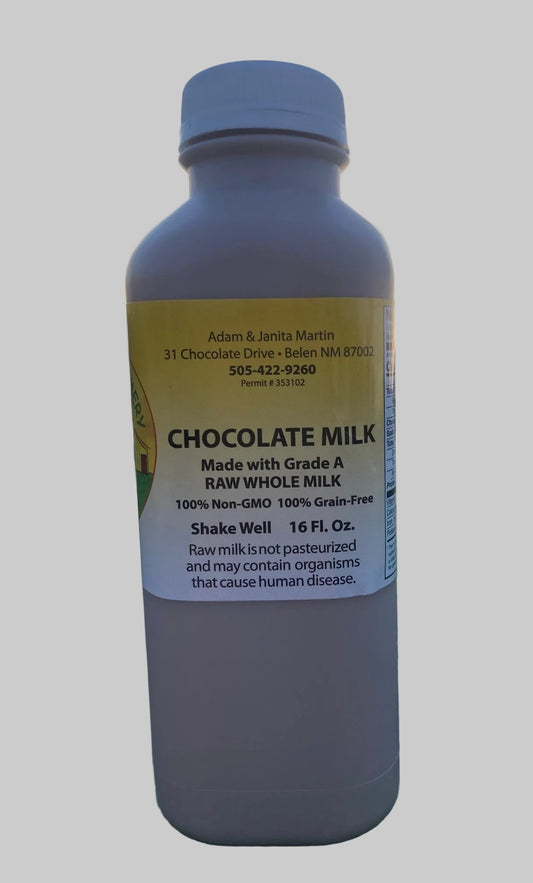 Raw Whole Chocolate Milk 16 fl.oz.