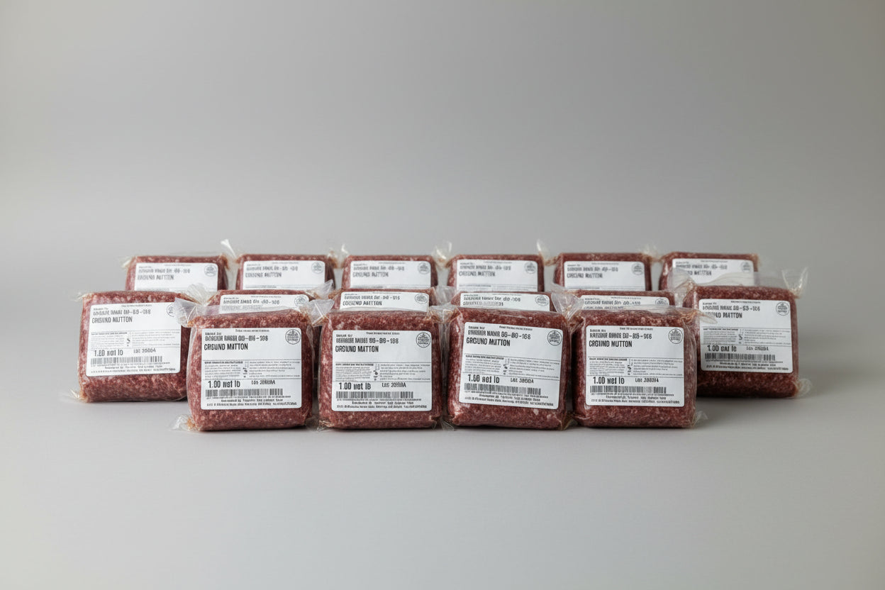 10 packages of ground lamb