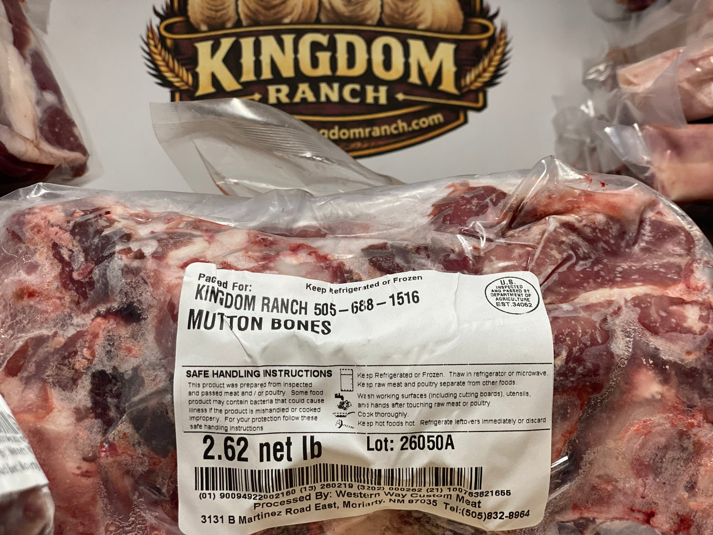 Organic Grass - Fed Lamb Bones