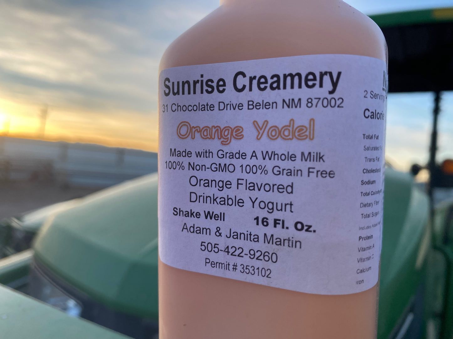 Orange Flavored Drinkable Yogurt 16 oz.